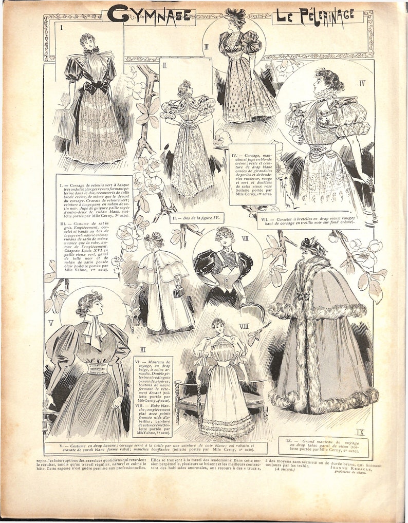 Vintage 1894 French Fashion Magazine Collection: La Mode Pratique (PDF ...