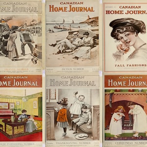 Revista de época para mujeres de 1909 a 1919. Autores canadienses, ministros, religión, 36 números PDF