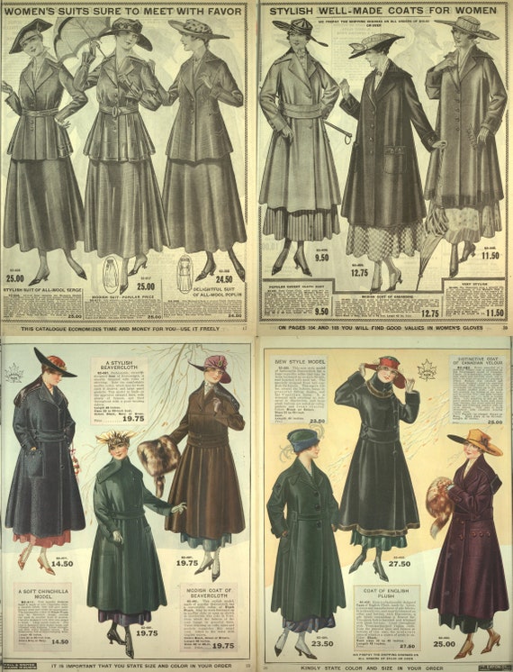 カナダ✨イートンズ百貨店✨1907年春夏カタログ表紙✨複製絵葉書✨廃番品 Eaton's Vintage Fashion Catalogues: 20 Canadian 1900s Issues (PDF