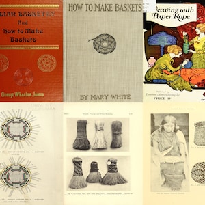 Korbflechterei - Wie man Körbe macht, 46 Vintage Korbmacher Ebooks - Sitzflechten, Indische Körbe, Aborigines, Weben, Pdfs.