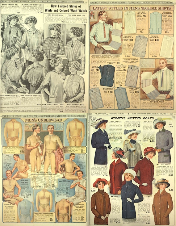 Eaton's Vintage Fashion Catalogues: 20 Canadian 1900s Issues (PDF