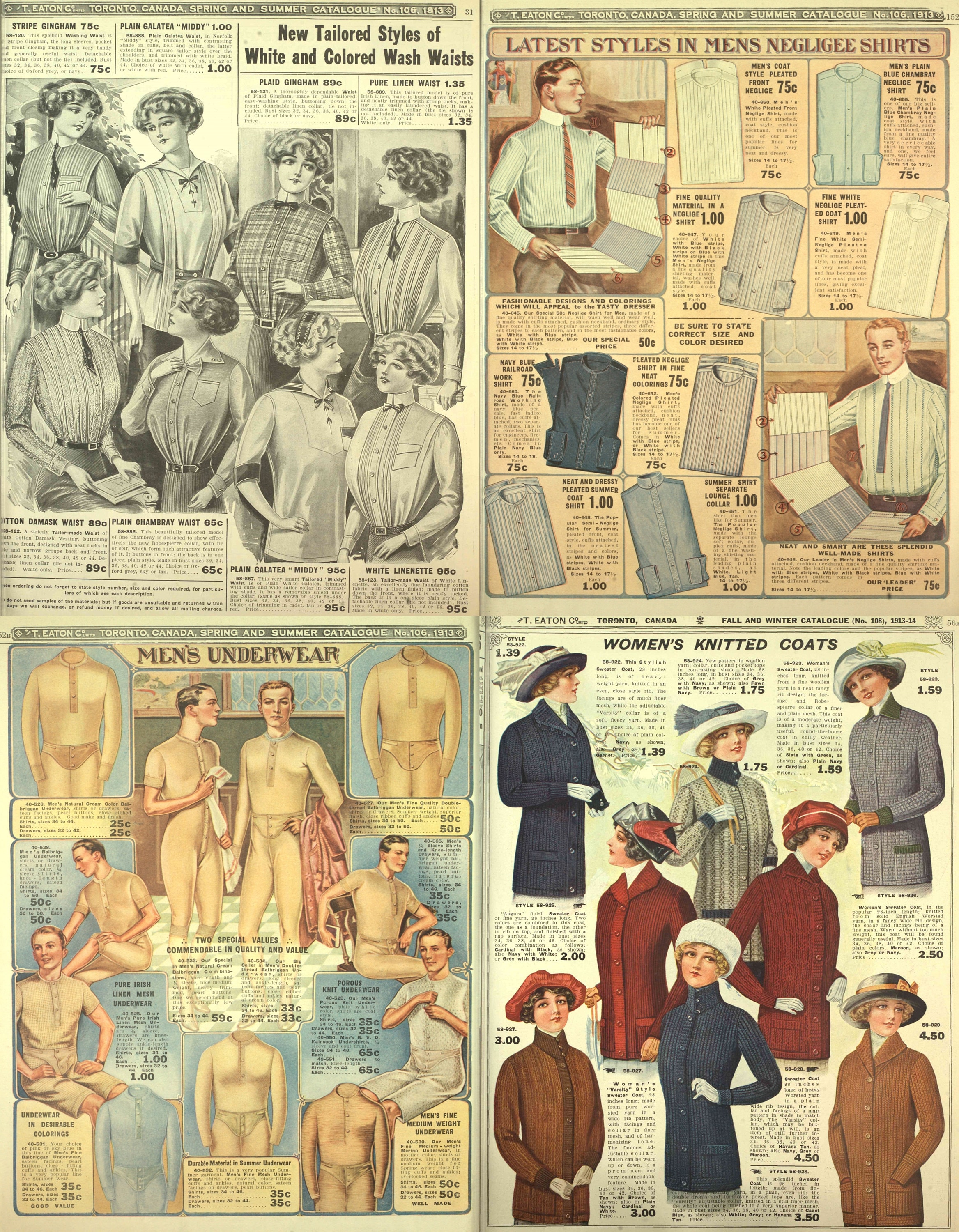 カナダ✨Eaton's百貨店✨1913-14年カタログ表紙✨複製絵葉書✨廃番品 Eaton's Vintage Fashion Catalogues: 20 Canadian 1900s Issues (PDF