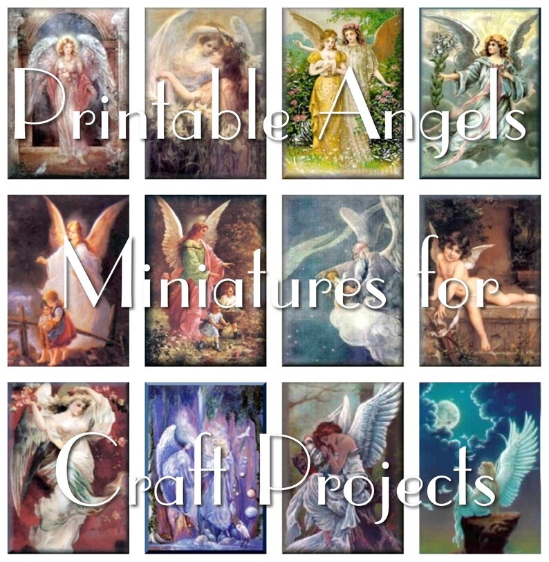 Printable Miniature Vintage Angels for Decoupage Crafts - Etsy
