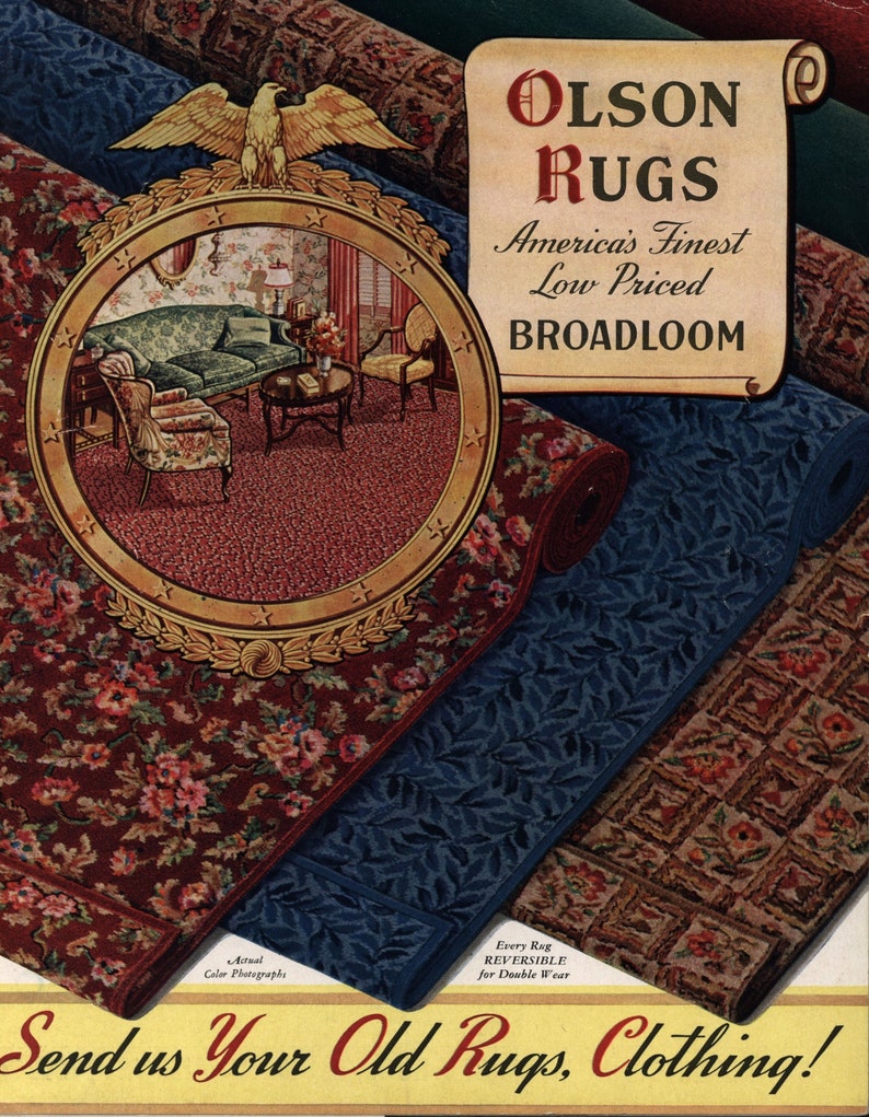 50 Vintage Rug Catalogues 1920s to 1960s Floor Coverings Etsy