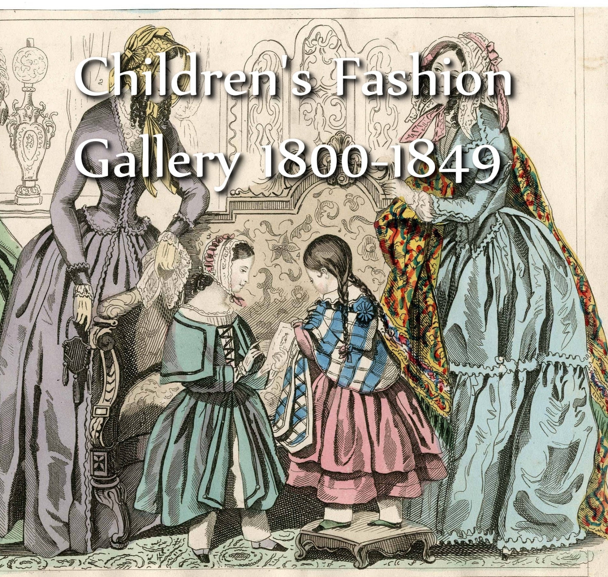 Children s Fashion Gallery 1800 to 1849 19th Century European Kids Fashion Images for Use With Any Project Design Arts Crafts. 103 Files Etsy