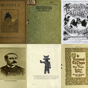 Vintage Vampire Ebooks, The Feast of Blood - Varney the Vampyre, Dracula, Modern Vampirism, The Giaour, Vikram, 18 Titles, PDF format,