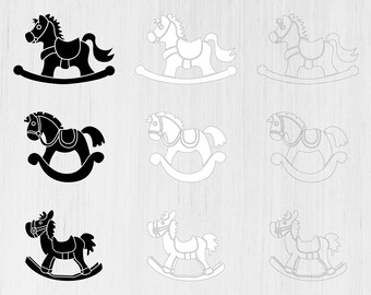 Download Silhouette Rocking Horse Clipart Rectangle Circle