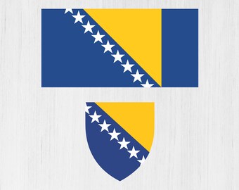 Bosnian Coat of Arms Sticker Decal Vinyl Bosnia and Herzegovina flag BIH BA