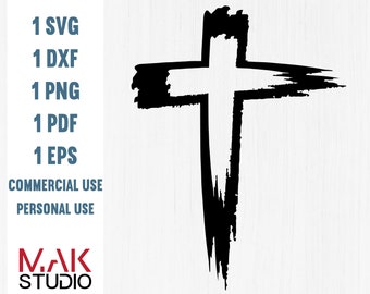 Distressed Cross Svg Etsy