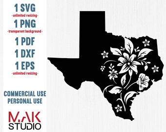 Download Floral Texas Svg Etsy PSD Mockup Templates