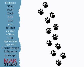 Download Paw Trail Svg Etsy