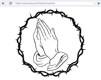 Download Free Praying Hands Svg Dxf Eps Png Digital Cut Files For Etsy SVG Cut Files