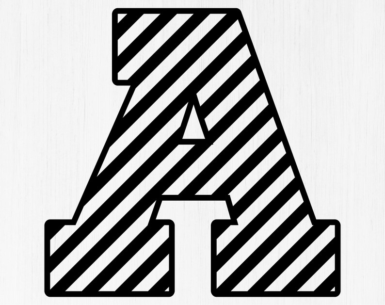 Stripe font Stripe alphabet svg Stripe numbers svg Stripe cut Etsy