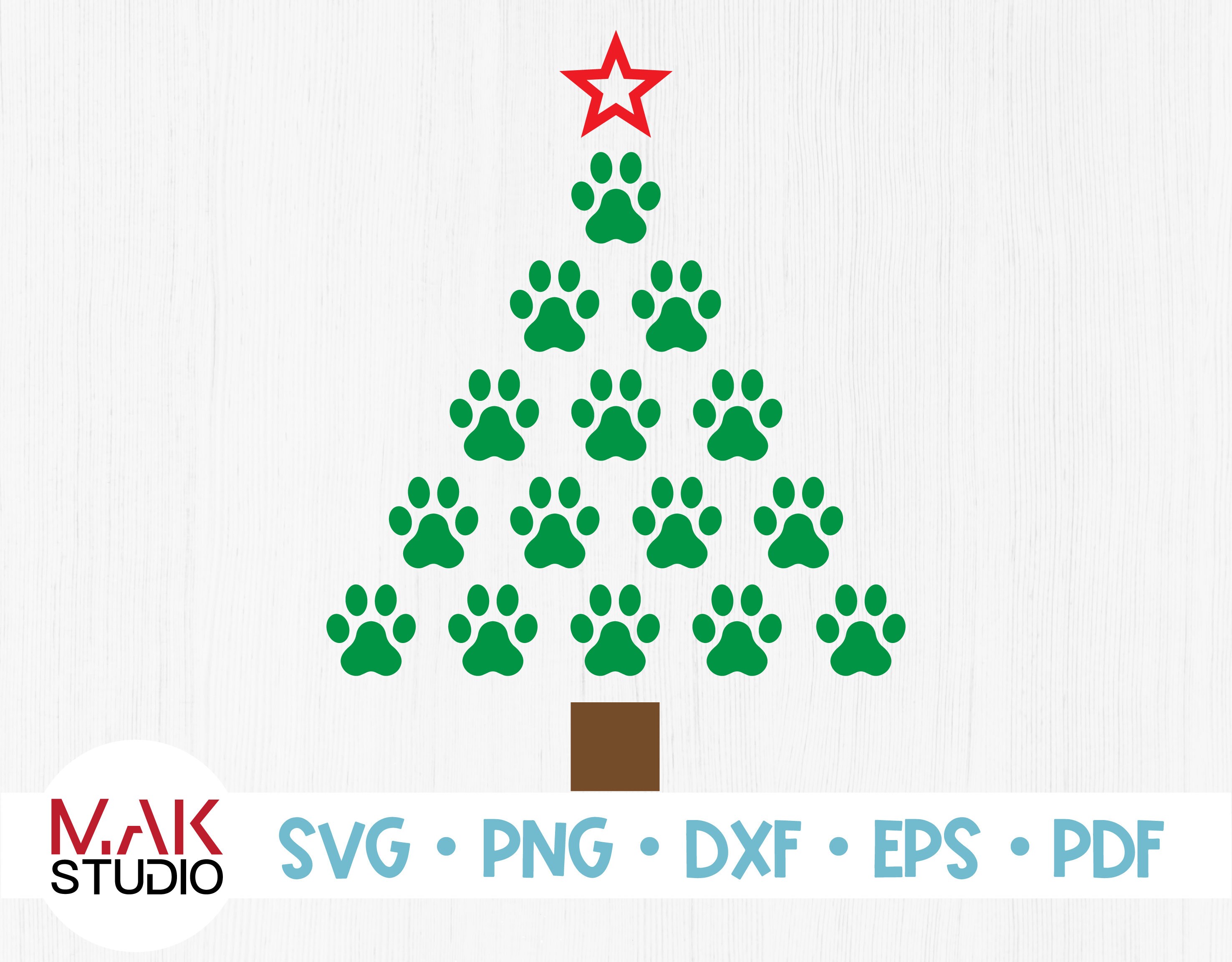 Free Free Paw Print Christmas Tree Svg 298 SVG PNG EPS DXF File
