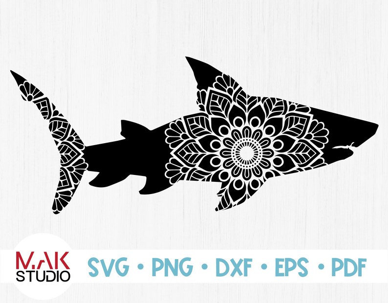 Download Clip Art Art Collectibles Shark Mandala Svg Shark Mandala Dxf Shark Mandala Png Shark Flower Mandala Svg Shark Floral Mandala Svg Shark Svg Shark Dxf Mandala Svg Png