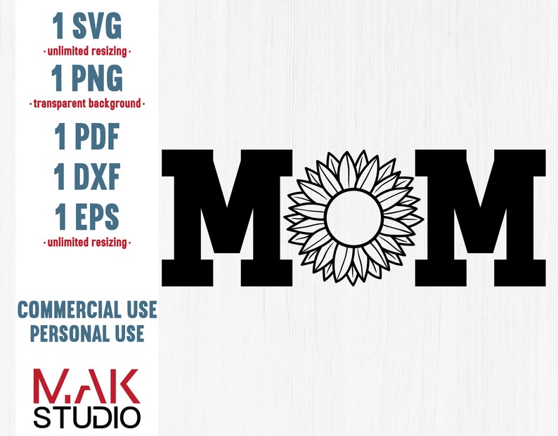 Download Mom with sunflower svg Mom with sunflower dxf Mom with | Etsy