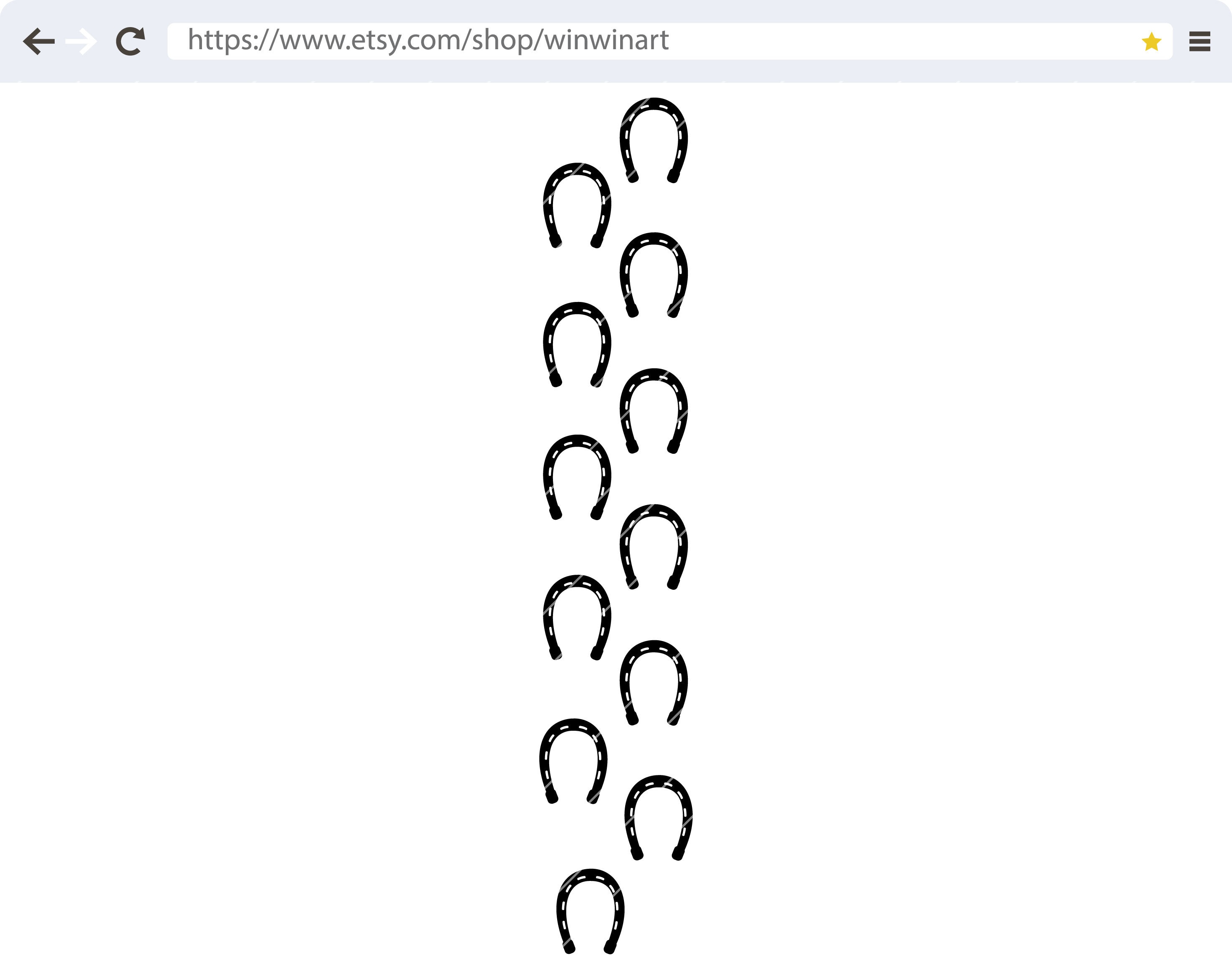 Horseshoe prints svg Horseshoe traces svg Animal track svg Etsy