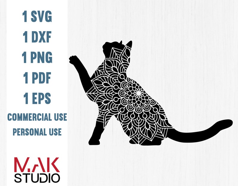 Download Cat Mandala Svg Cat Mandala Dxf Cat Mandala Eps Cat Mandala Cut File Cat Svg Mandala Svg Cat Zentangle Svg Cat Stencil Svg Commercial Use Clip Art Art Collectibles