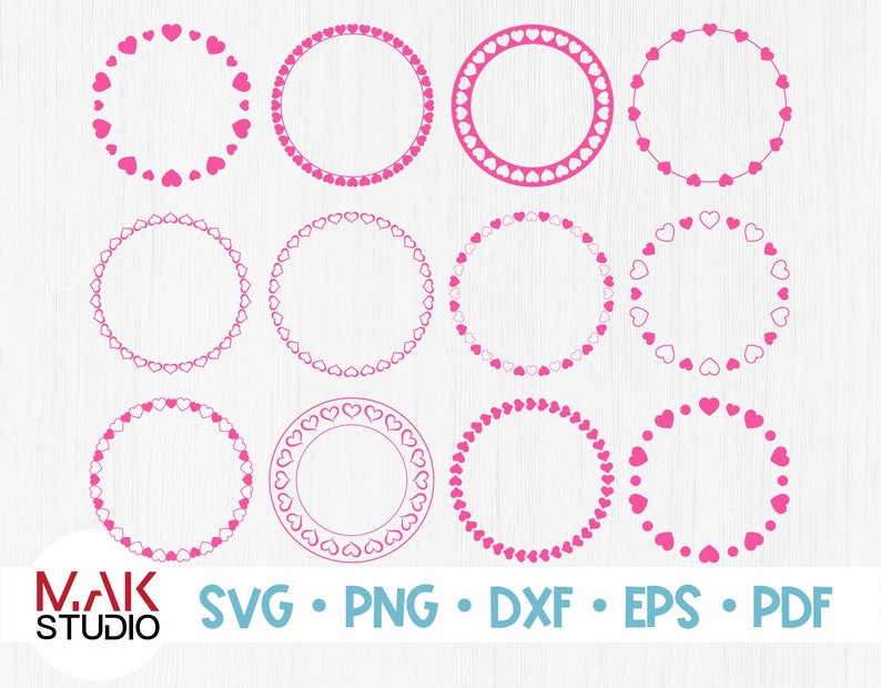 Download Heart Circle Svg Heart Monogram Svg Heart Frame Dxf Heart Circle Monogram Svg Heart Svg Frame Svg For Cricut Unique Designs Commercial Use Clip Art Art Collectibles