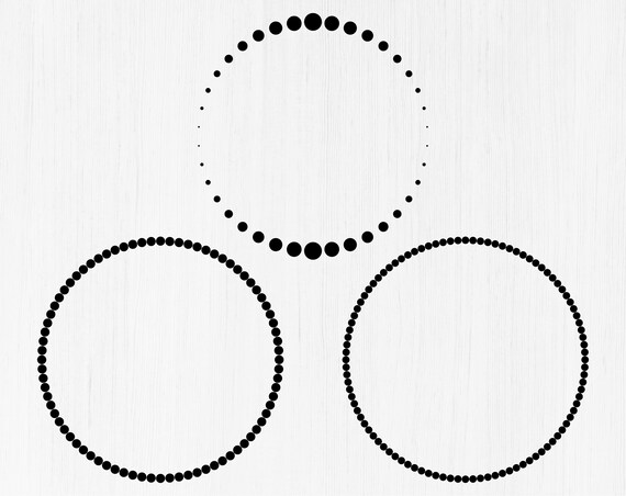 Download Wedding Frame Svg Dotted Circle Frame Svg Round Border Svg Monogram Frame Svg Polka Dot Frame Cut File Cricut Silhouette Clip Art Art Collectibles