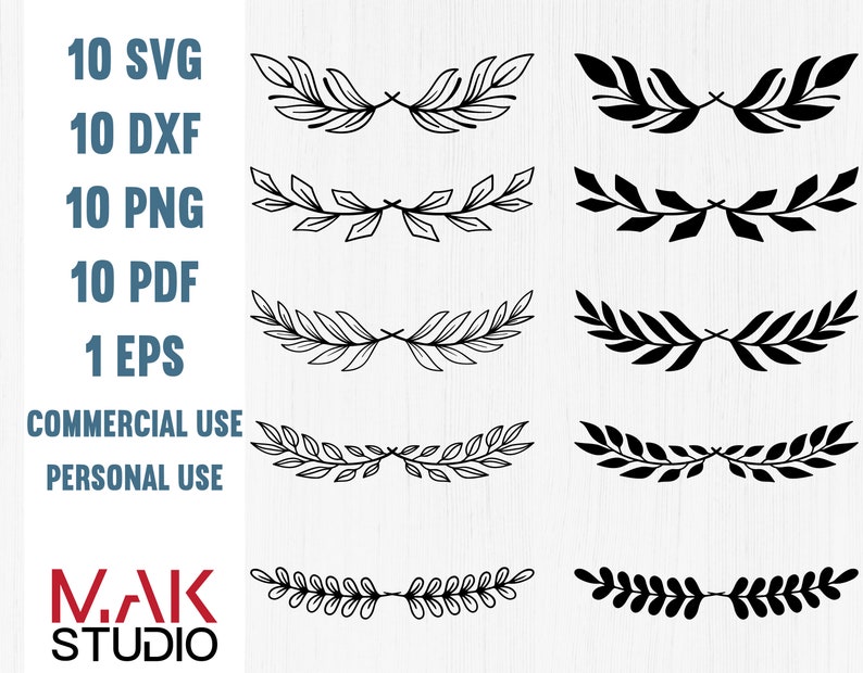 Download Leaf dividers svg Leaves divider bundle Decorative ...
