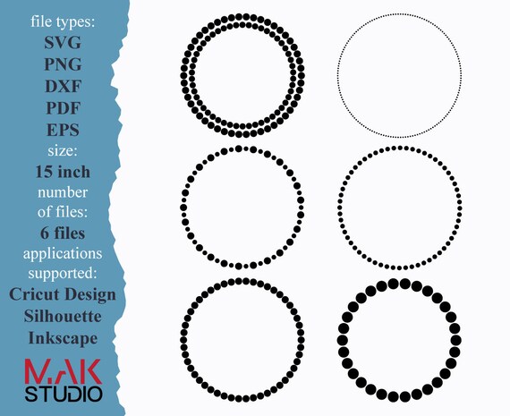 Download Dotted Circle Svg Dotted Circle Frame Svg Monogram Frame Svg Etsy