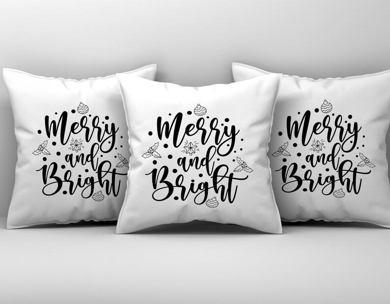 Merry and bright svg Merry and bright cut file Christmas svg Holiday shirt svg Christmas saying svg Snowflake svg Santa svg Winter sign svg