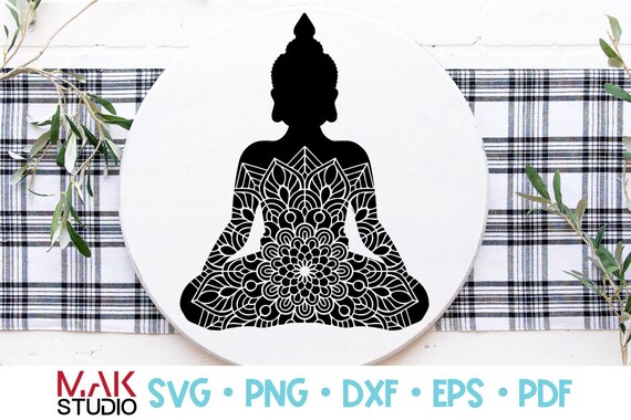 Download Buddha Mandala Svg Buddha Mandala Dxf Buddha Cut File Buddha Etsy