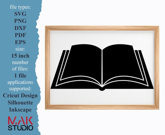 Download Book Svg Book Svg Files Open Book Svg Library Svg School Svg Etsy