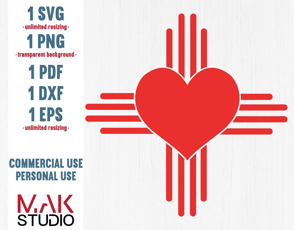 Download New Mexico zia heart svg New Mexico zia heart dxf New ...