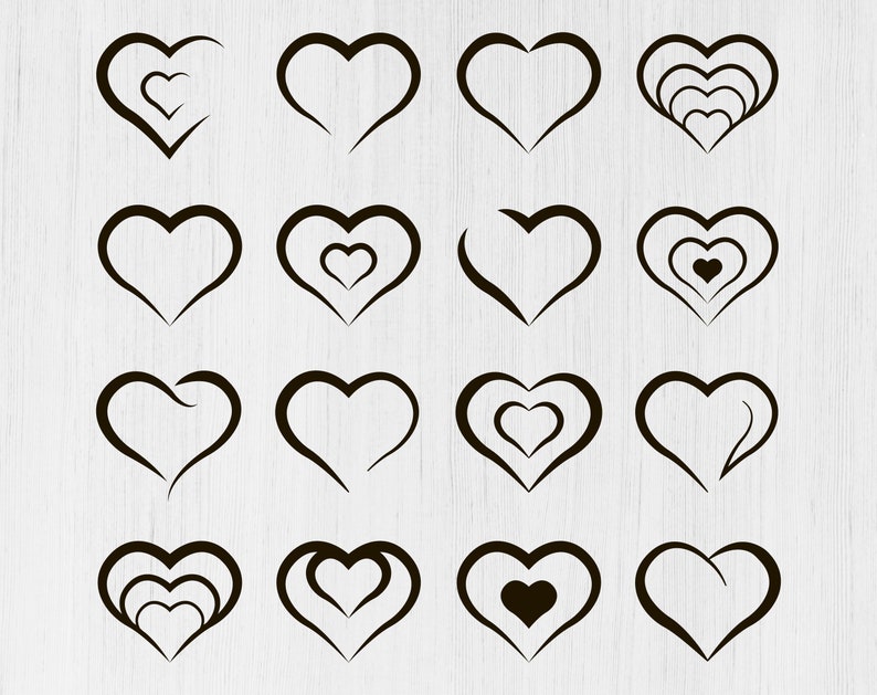 Download Heart Svg Bundle Heart Svg Heart Svg File Hearts Svg Hearts Etsy