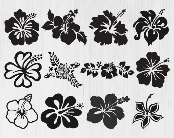 Free Free 142 Hibiscus Flower Outline Svg SVG PNG EPS DXF File