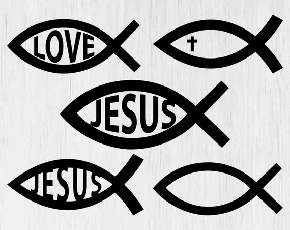 Jesus Fish Svg Jesus Fish Svg Files Christian Svg Jesus Svg Etsy