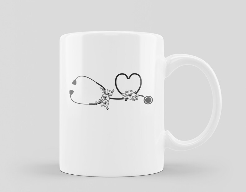Download Floral stethoscope svg Floral stethoscope dxf Floral | Etsy