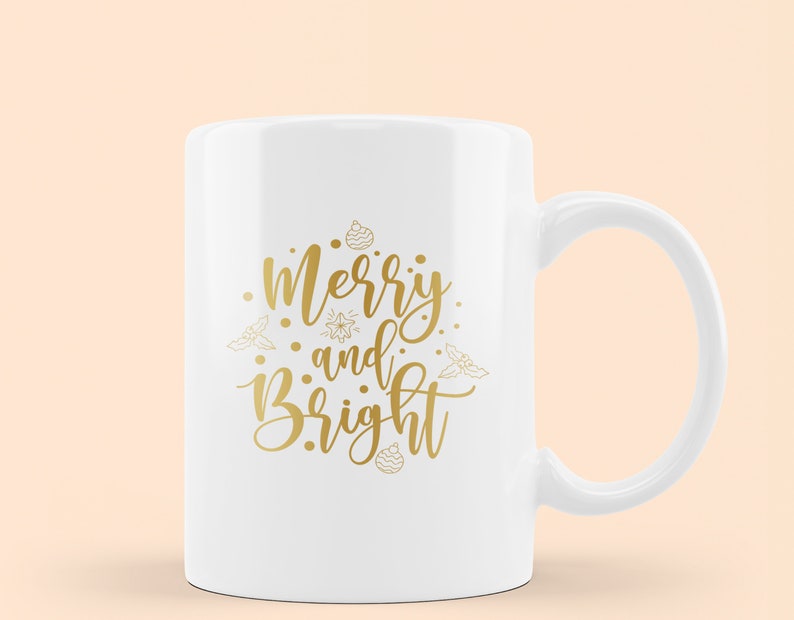 Merry and bright svg Merry and bright cut file Christmas svg Holiday shirt svg Christmas saying svg Snowflake svg Santa svg Winter sign svg
