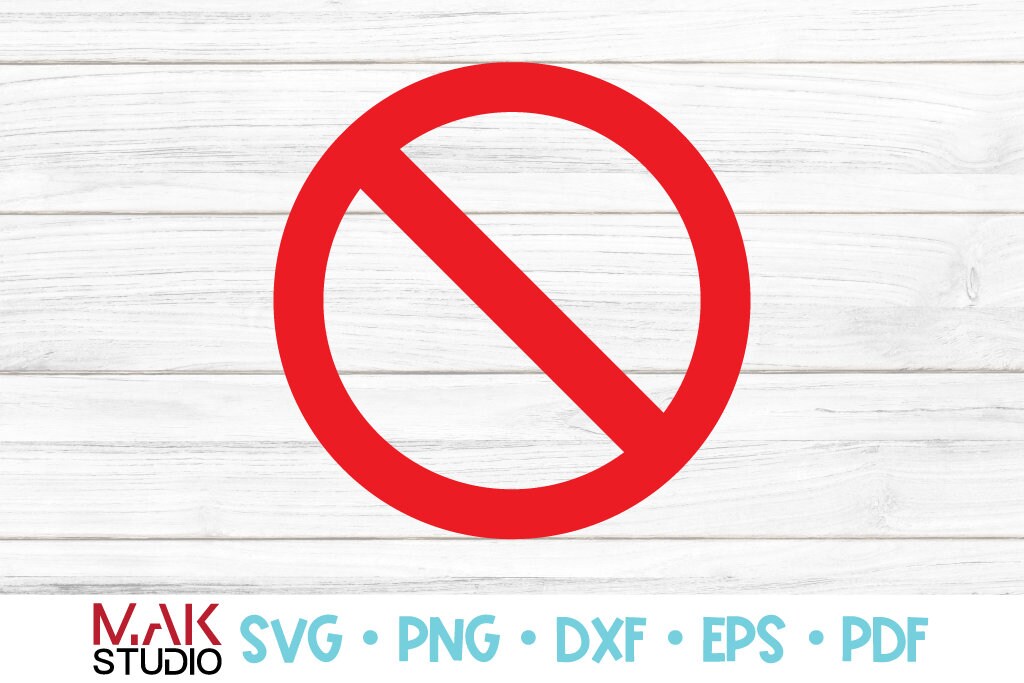 Blocked sign svg Blocked sign dxf Blocked sign eps Blocked Etsy