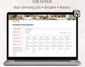 Notion Meal Planner Template | Weekly Meal Plan, Recipes, Macros Grocery List & Pantry Tracker