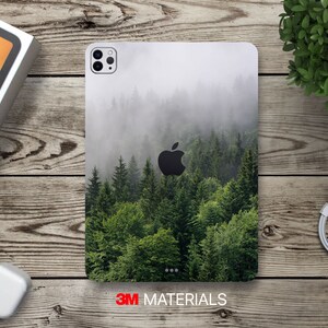 Forrest nature design iPad vinyl decal skin protection Kindle book protection Galaxy tablet vinyl decal cover