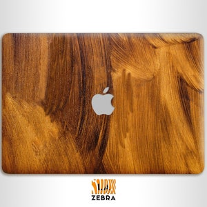 Wood MacBook sticker set image 1