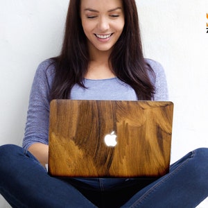 Wood MacBook sticker set image 7