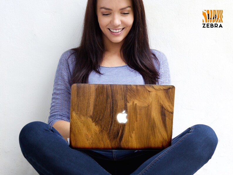 Wood MacBook sticker set image 7