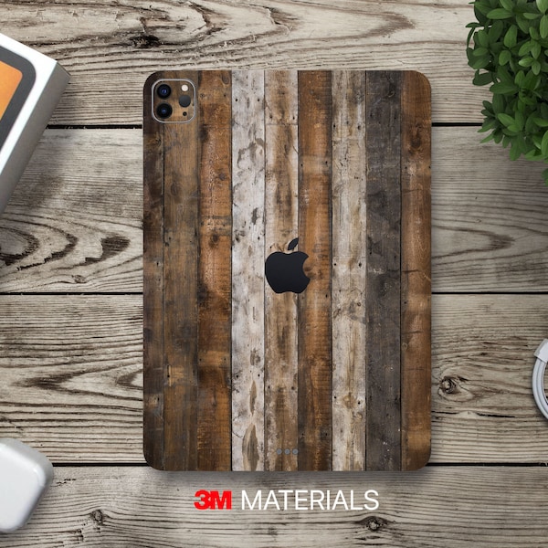 Wood planks iPad vinyl decal skin protection