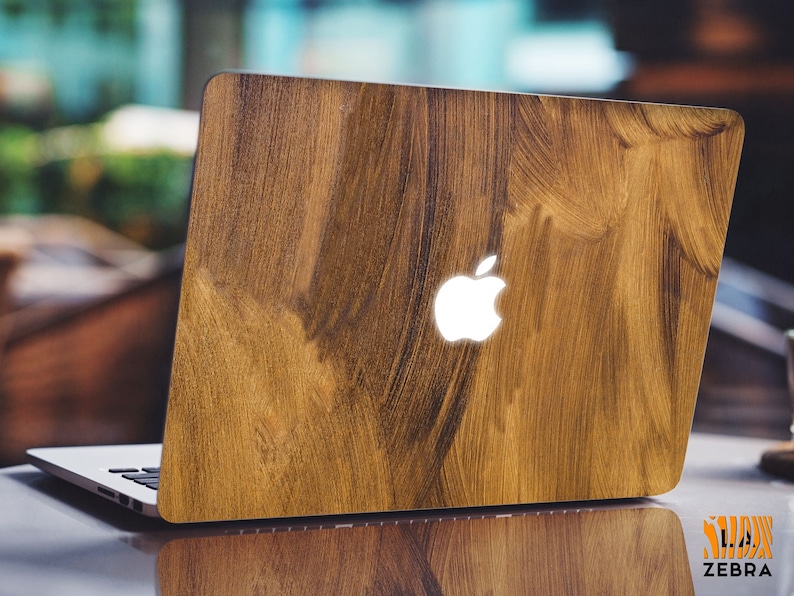 Wood MacBook sticker set image 5