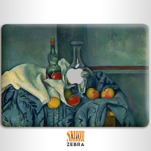 Paul Cezanne The Peppermint Bottle fine art print for premium 3M vinyl skin covers for MacBooks of all models
