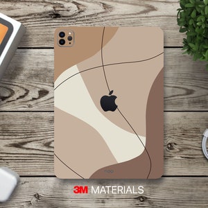 Sticker en vinyle Lignes beiges pour iPad, protection pour ebook Kindle, sticker de protection pour tablette Galaxy Galaxy, pellicule protectrice pour lecteur électronique