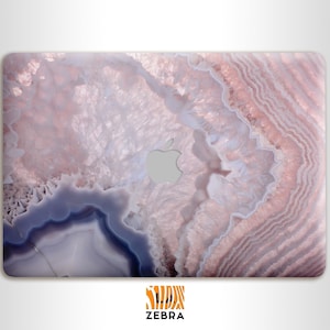 Stone Pink Marble MacBook sticker set for top bottom keyboard full coverage Laptop protective wrap skin
