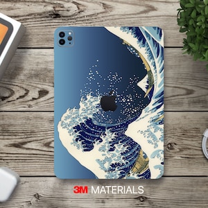 Enveloppe autocollante en vinyle pour iPad, impression d&#39;art Hokusai