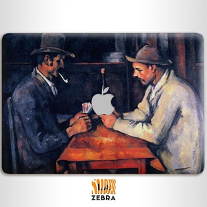 Fundas de vinilo 3M premium para MacBooks de todos los modelos, cuadro Los jugadores de cartas del artista postimpresionista francés Paul Cézanne