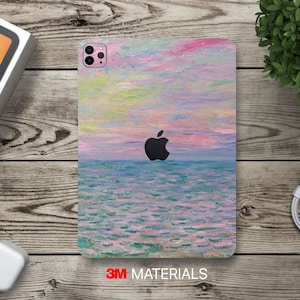 Water Lilies Claude Monet iPad vinyl decal skin wrap for all iPad models Kindle Paperwhite skin protection Galaxy Tab decal