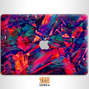 Colorful bright pink MacBook vinyl decal top bottom cover